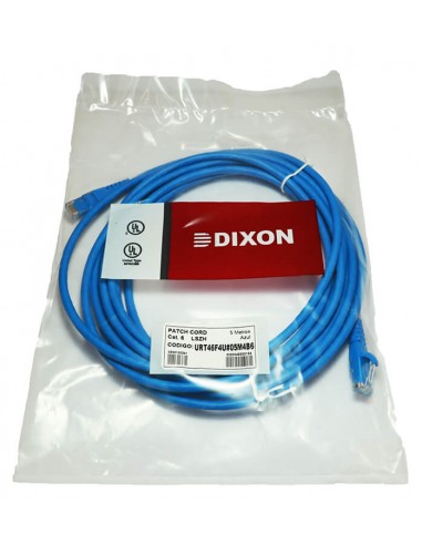 PATCH CORD CAT6 LSZH AZUL DIXON (5mts)