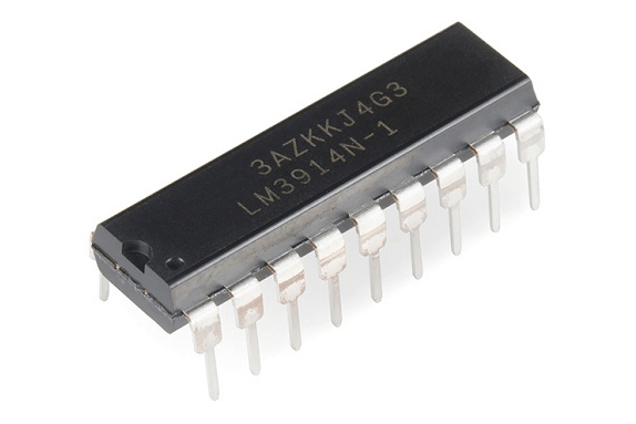 Driver de Barra de LEDs LM3914 Vu Meter de 10 LEDs DIP18