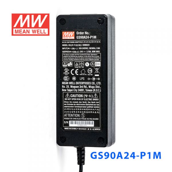 Fuente de Alimentación Switching 24V 3.75A AC/DC – Conector 5.5×2.1 mm con Indicador MEAN WELL