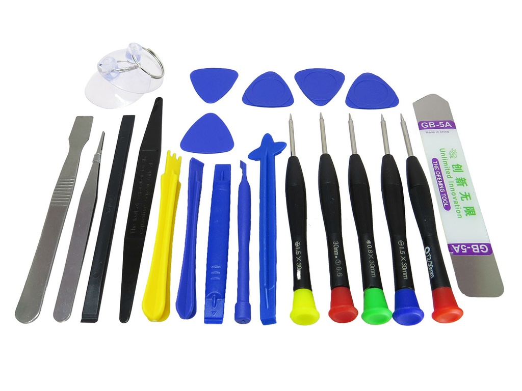 Destornilladores de Reparación y Kit de Herramientas Plásticas de Apertura de Pantalla de Teléfonos Móviles 22 en 1