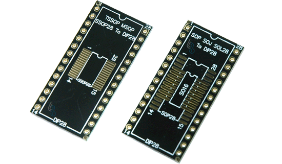 PLACA IMPRESA TSSOP28/SOP28/SOP16 A DIP, ADAPTADOR