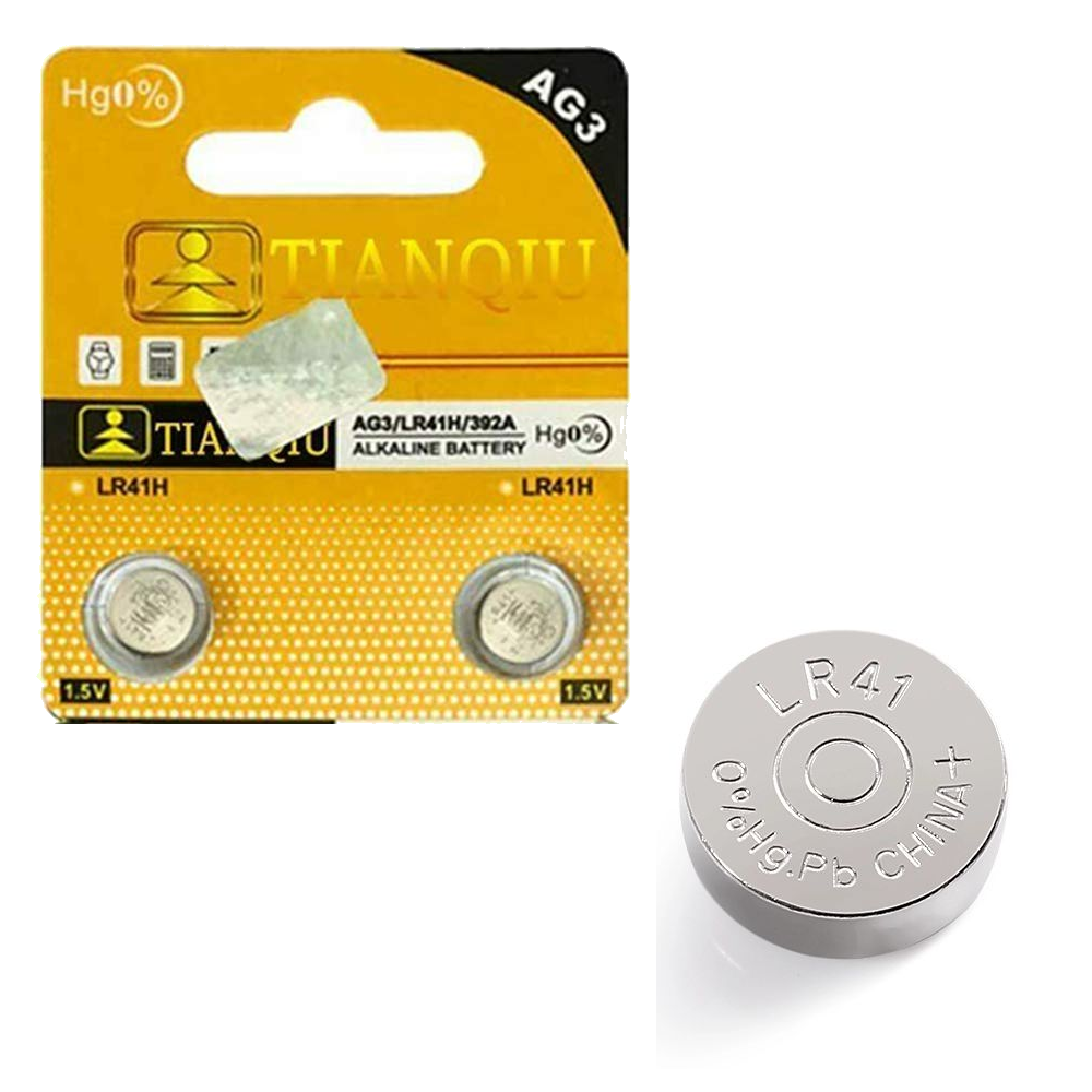Pila Botón Alcalina 1.5V AG3 LR41H TIANQIU 