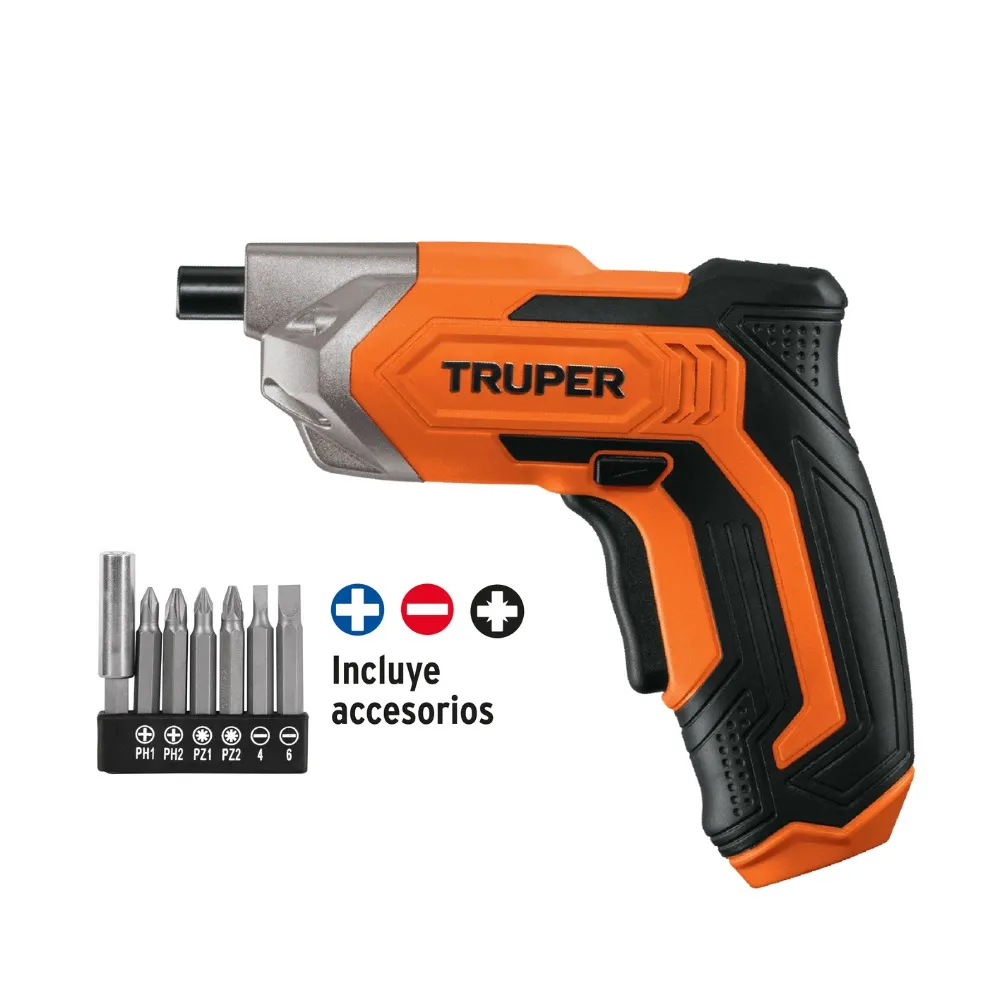 DESI-36-2 Destornillador Inalámbrico Profesional 3.6v, 220v, TRUPER 102465