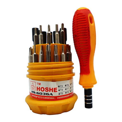 Destornillador de Precision 31 en 1 Verde Rojo Rosca