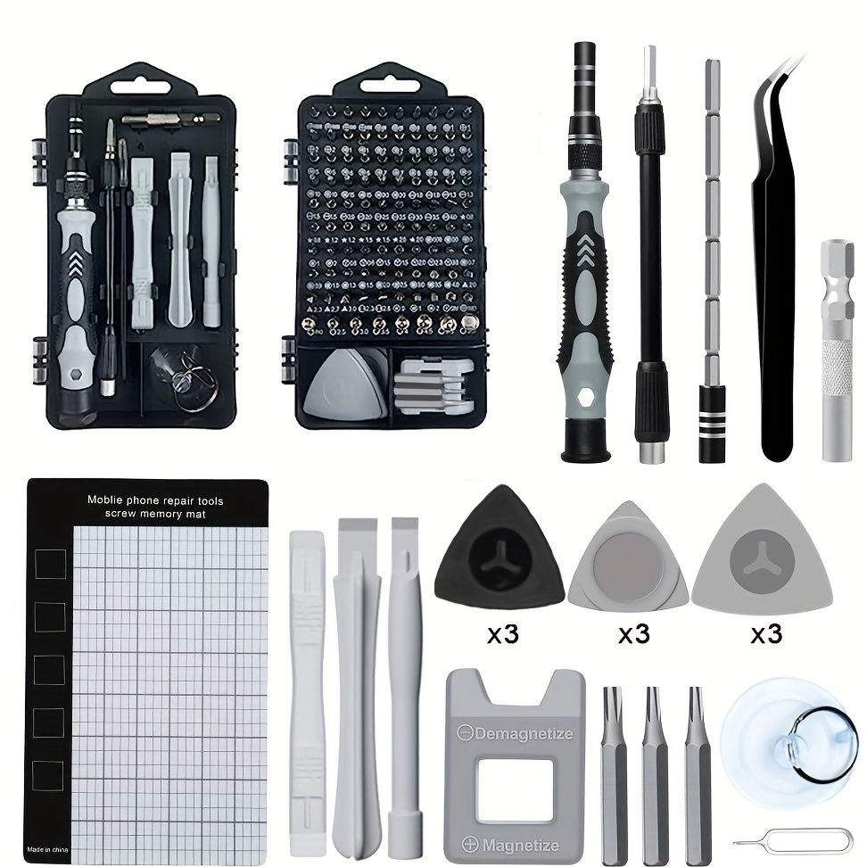 Juego de Destornilladores de Precisión 122 en 1, Kit de Herramientas 