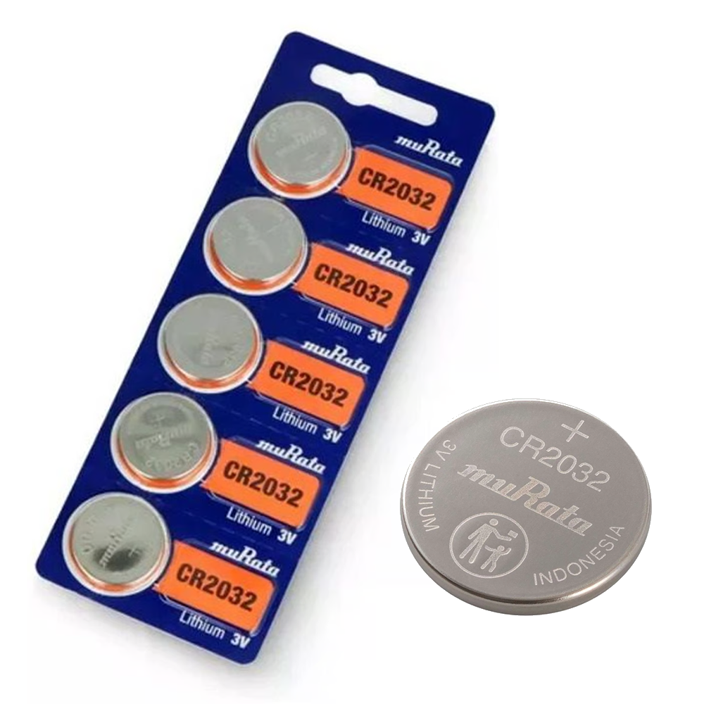 Bateria de Litio Boton 3V. CR2032 x 5 Pilas MURATA