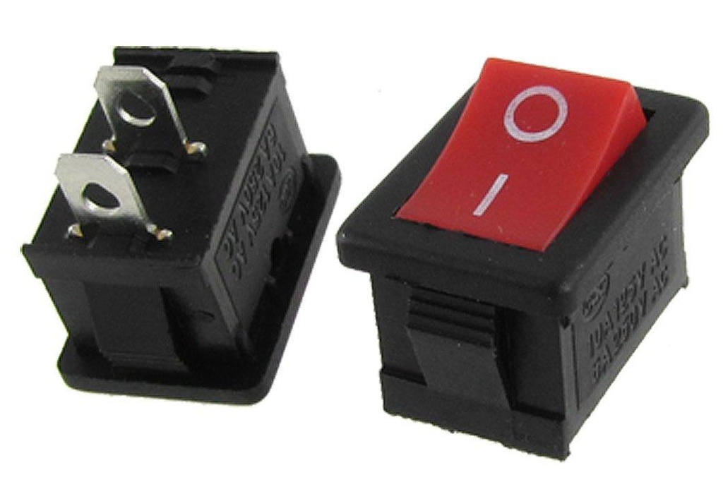 Switch Rocker ON-OFF SPST 2 Pines 3A 250VAC 15x21mm
