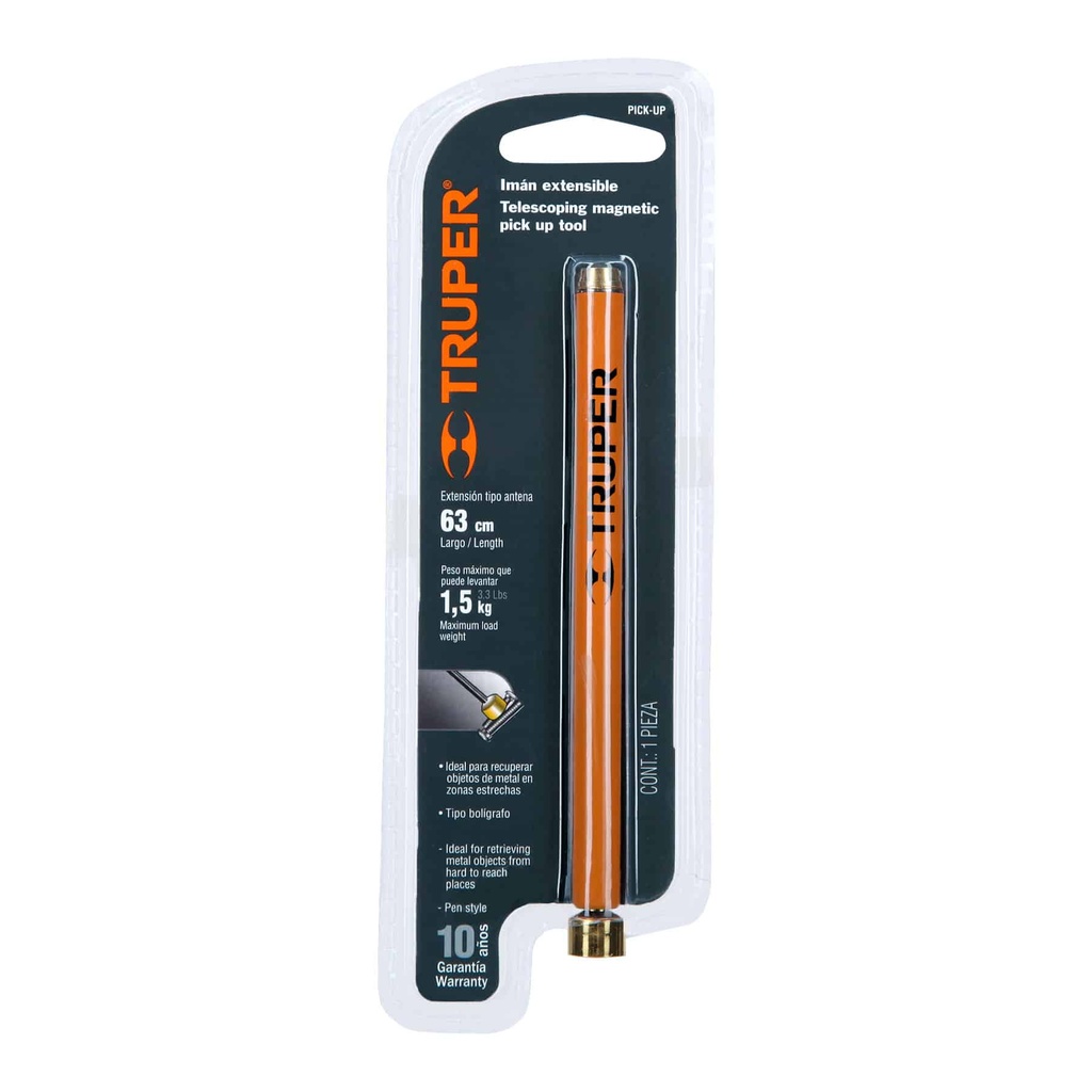 Iman Extensible de Acero Inoxidable, 1.5 Kg, TRUPER 14140