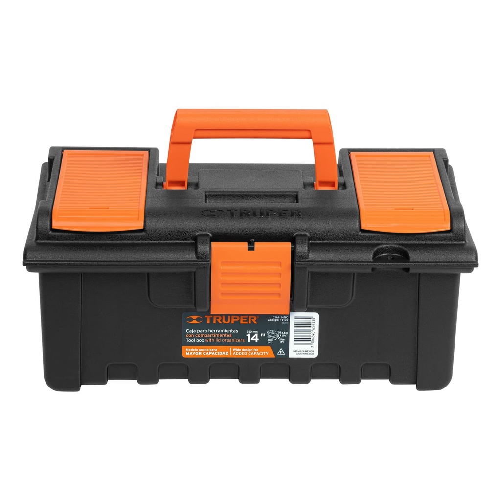 Caja para Herramienta de 14" con Compartimentos, TRUPER 11139