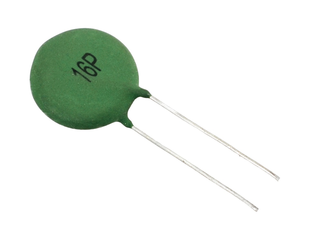 P16 PTC 18 mm Termistor de Coeficiente Positivo de Temperatura 8 Ohmios a 25C 5% SY16P