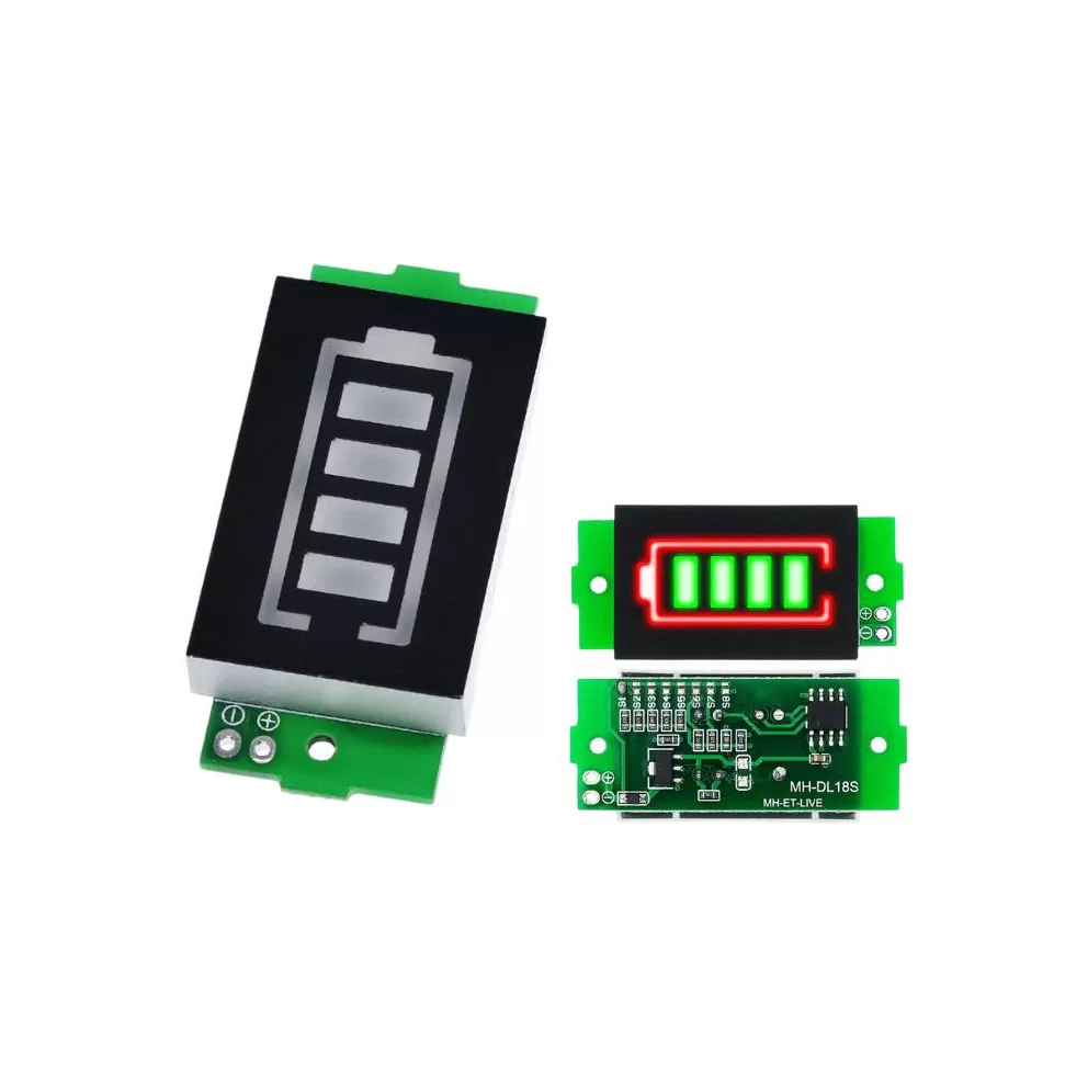 PBD-1S8S Indicador de Carga de Batería Multicelda 1S-8S 3.7-4.2V Verde o Azul