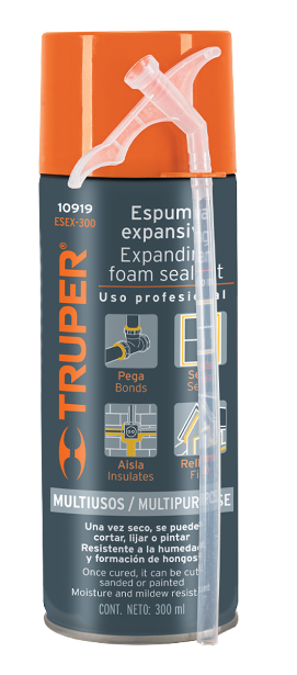 ESEX-300 Espuma Expansiva de 300 ml, TRUPER 10919