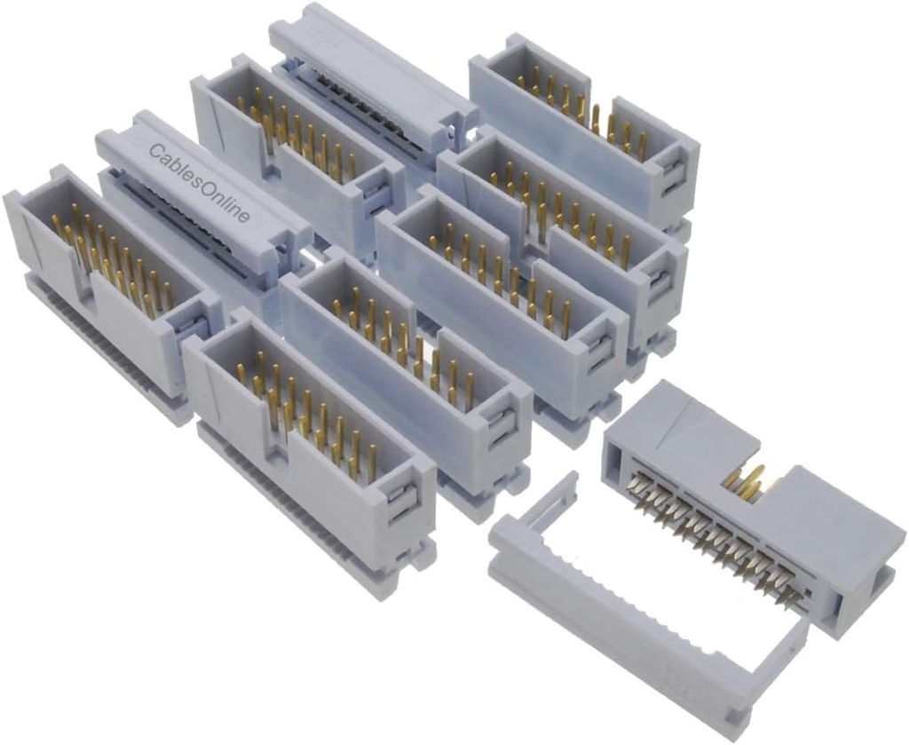 Header Macho Cubierto 2x20  2.54mm P./Cable