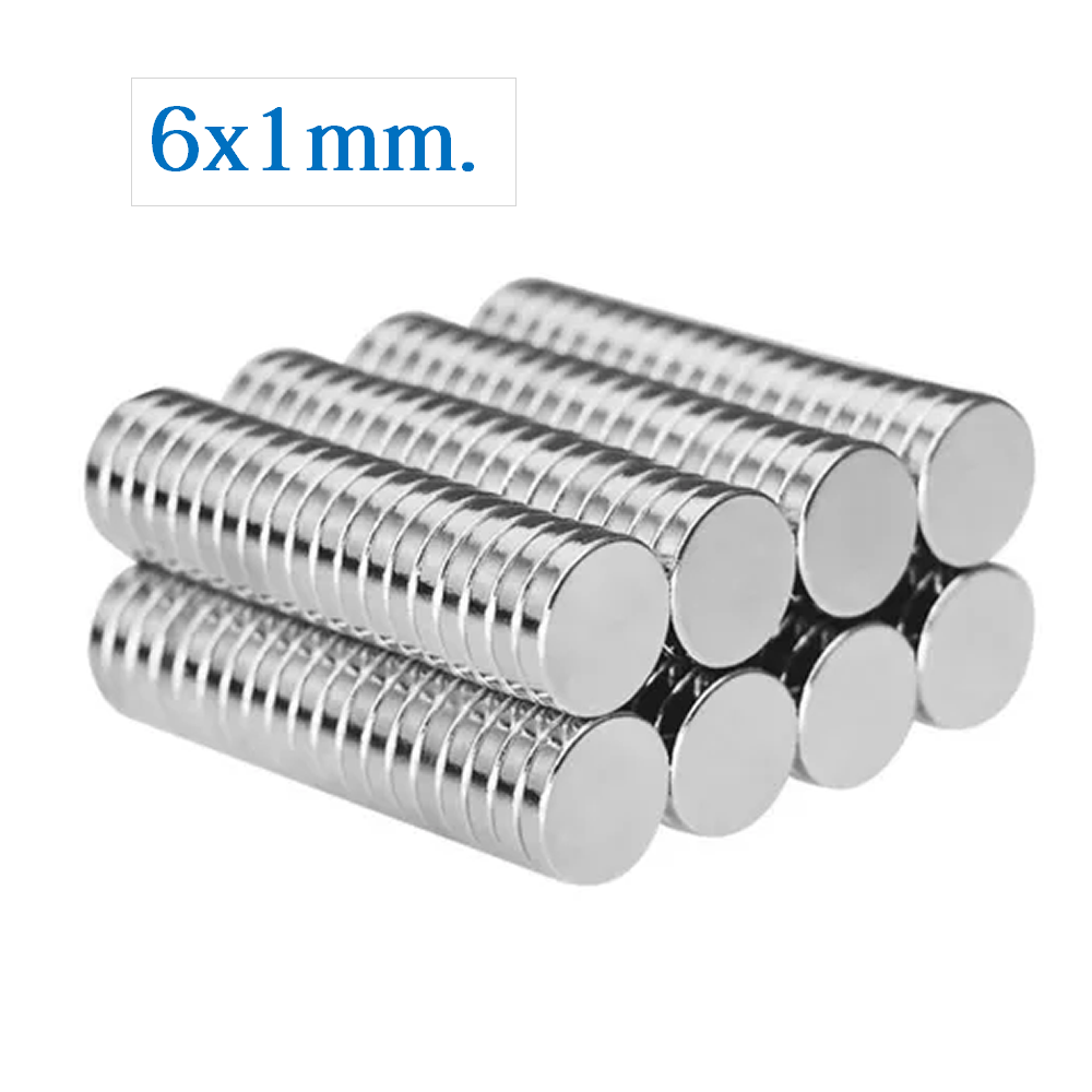 Iman de Neodimio Circular de 6mm x 1mm