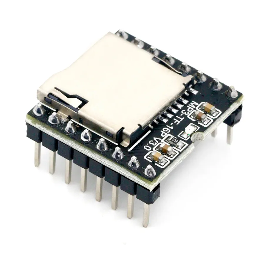 HW-247A Reproductor MP3 DF, Compatible con Tarjeta TF, IO/Puerto Serial/AD DFPlayer