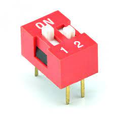 Dip Switch 2 Pos. Rojo