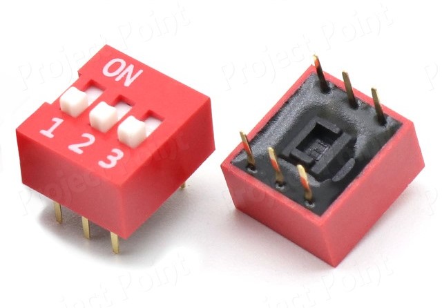 Dip Switch 3 Pos. Rojo