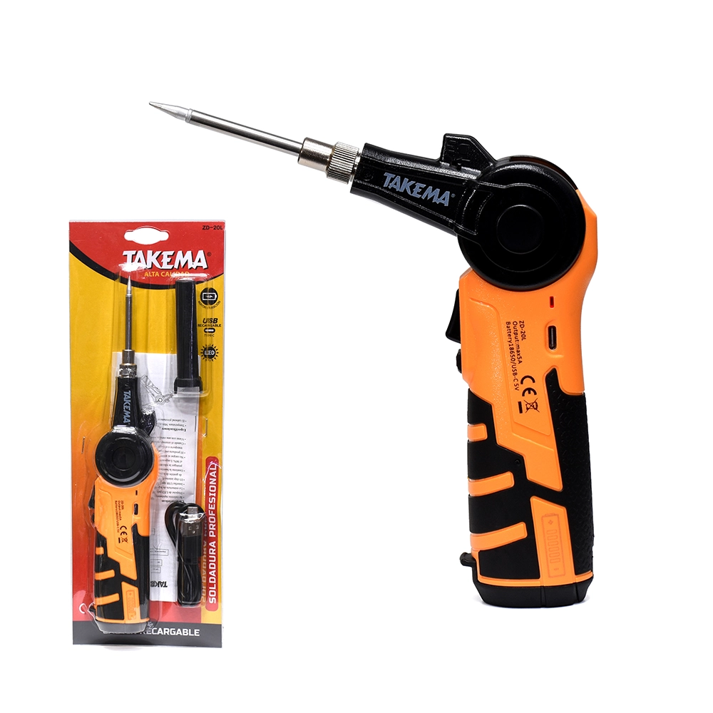 Cautin Recargable, Tipo C, 16W, Pila 18650 (No Incluye), Cable USB