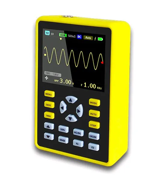 Osciloscopio Digital FNIRSI 1CH, 500 MS/s, 100 MHz, Pantalla TFT de 2,4 Pulgadas, 3000 mAh 