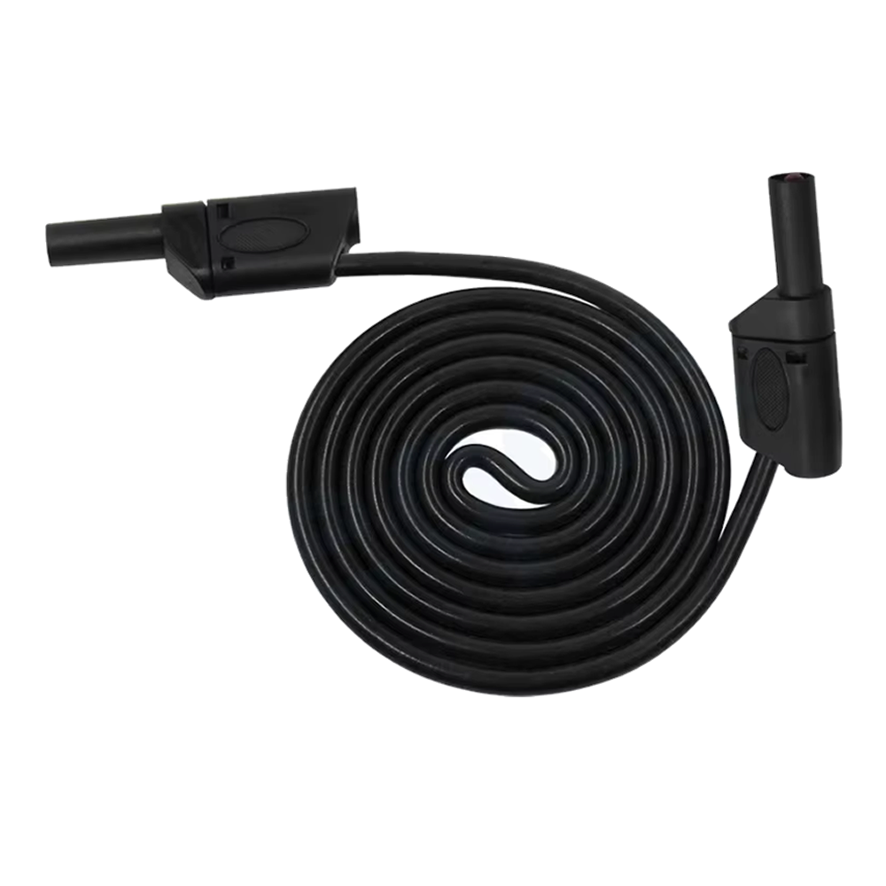Cable Siliconado con Plug Banana 4mm 1mt Negro 