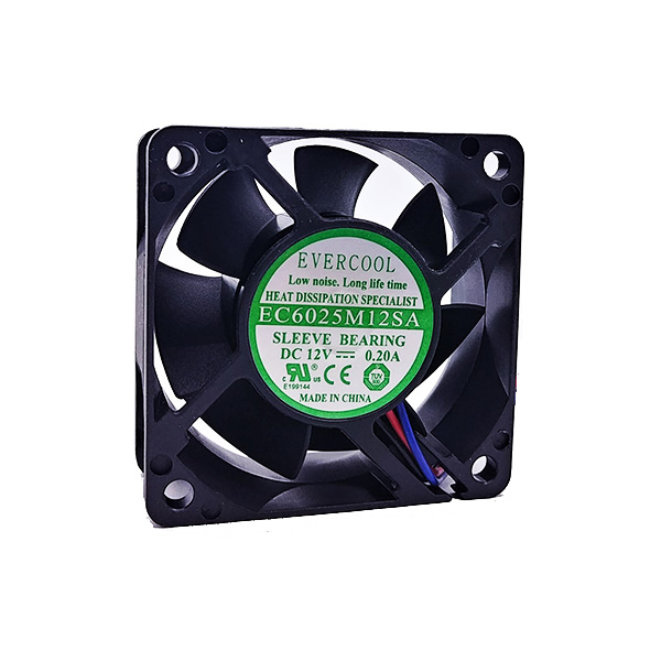 Ventilador de 12V 6x2.5cms. DC 0.2A 3 Cables