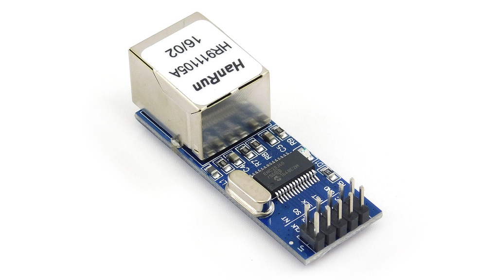 ENC28J60-Mini Modulo Ethernet (LAN Red) de Interfaz SPI, con Circuito ENC28J60 Mini