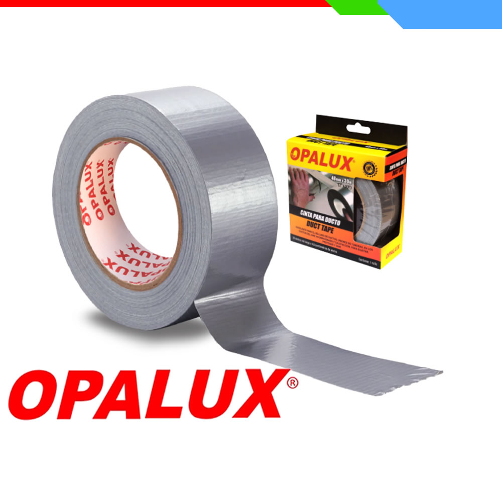 OP-DCT10G Cinta Ducto "OPALUX" 0.19mm Espesor, 48mmx10Mts