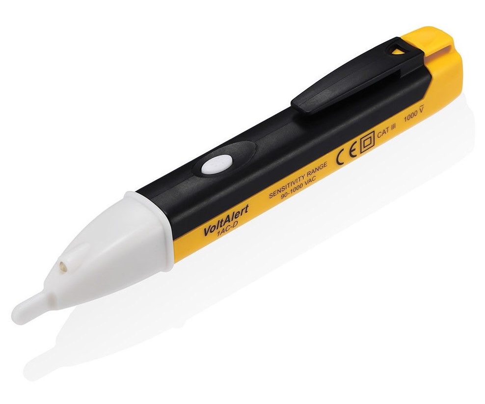 Probador de Voltaje Tipo Lapicero con LEDs Amarillo AC VD02 90-250VAC 