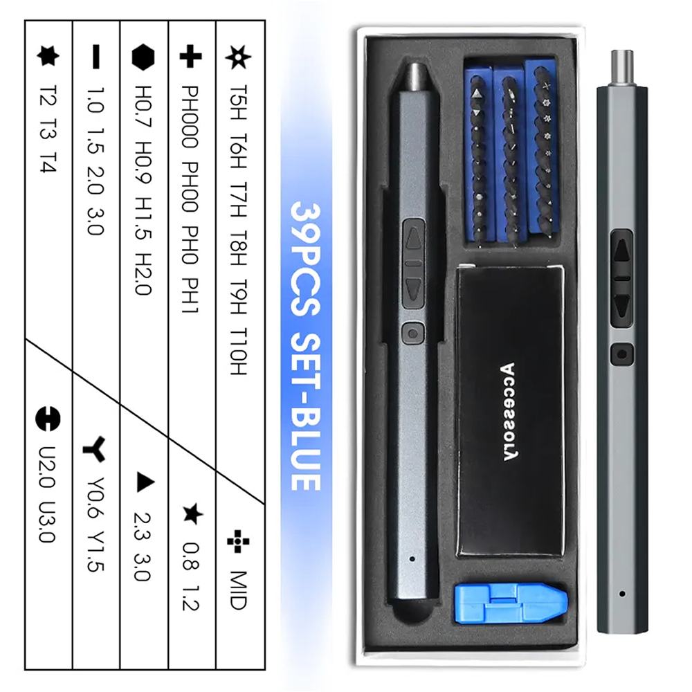 Destornillador Inalambrico con Accesorios 37 en 1 