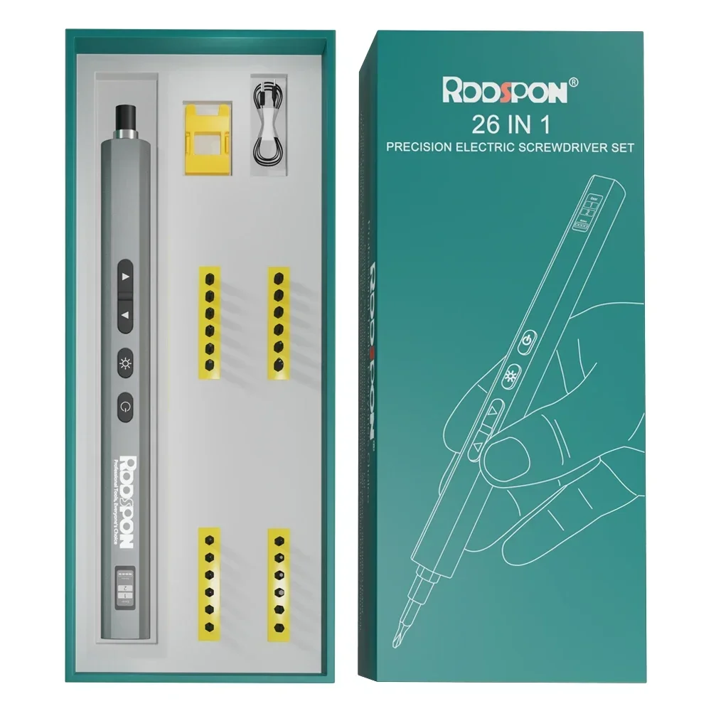 Destornillador Inalambrico con Accesorios y Control Veloc. 27 en 1 