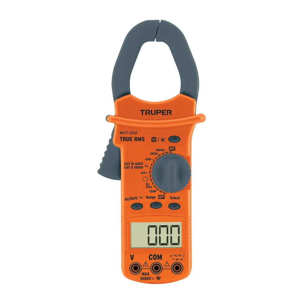 MUT-202 Pinza Amperimétrica Mantenimiento Industrial con Gancho, TRUPER 10404