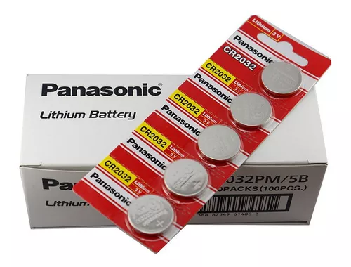 Bateria de Litio Boton 3V. CR2032 Caja x 100 PANASONIC 