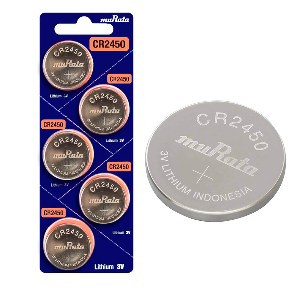 Bateria de Litio Boton 3V. CR2450 x 5 Pilas MURATA