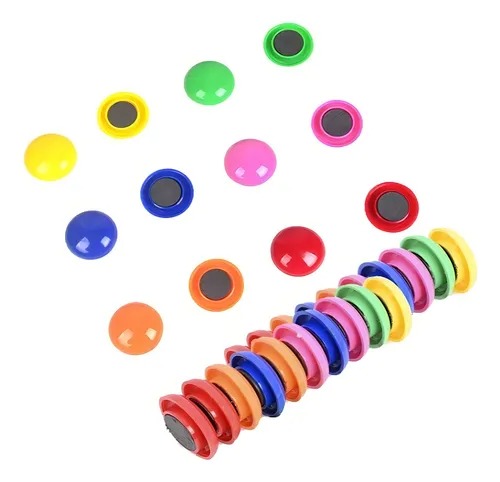 Iman para Pizarra Colores Variados 40mm Paquete de 30 Unid.
