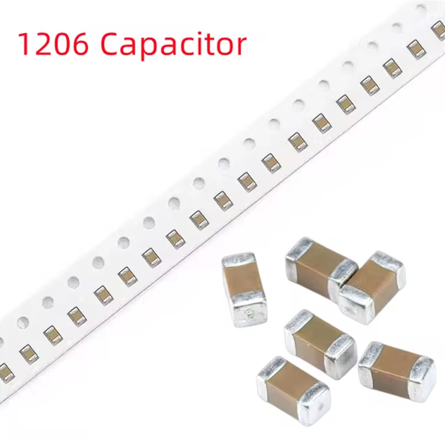 1.5NF-1206 Condensador Cerámica Multicapa 1.5nF, 50Volt SMD 1206 x50pcs