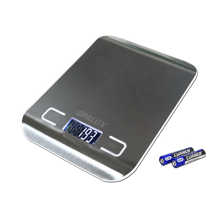 Balanza Digital Para Cocina "Opalux" 5Kg Acerado