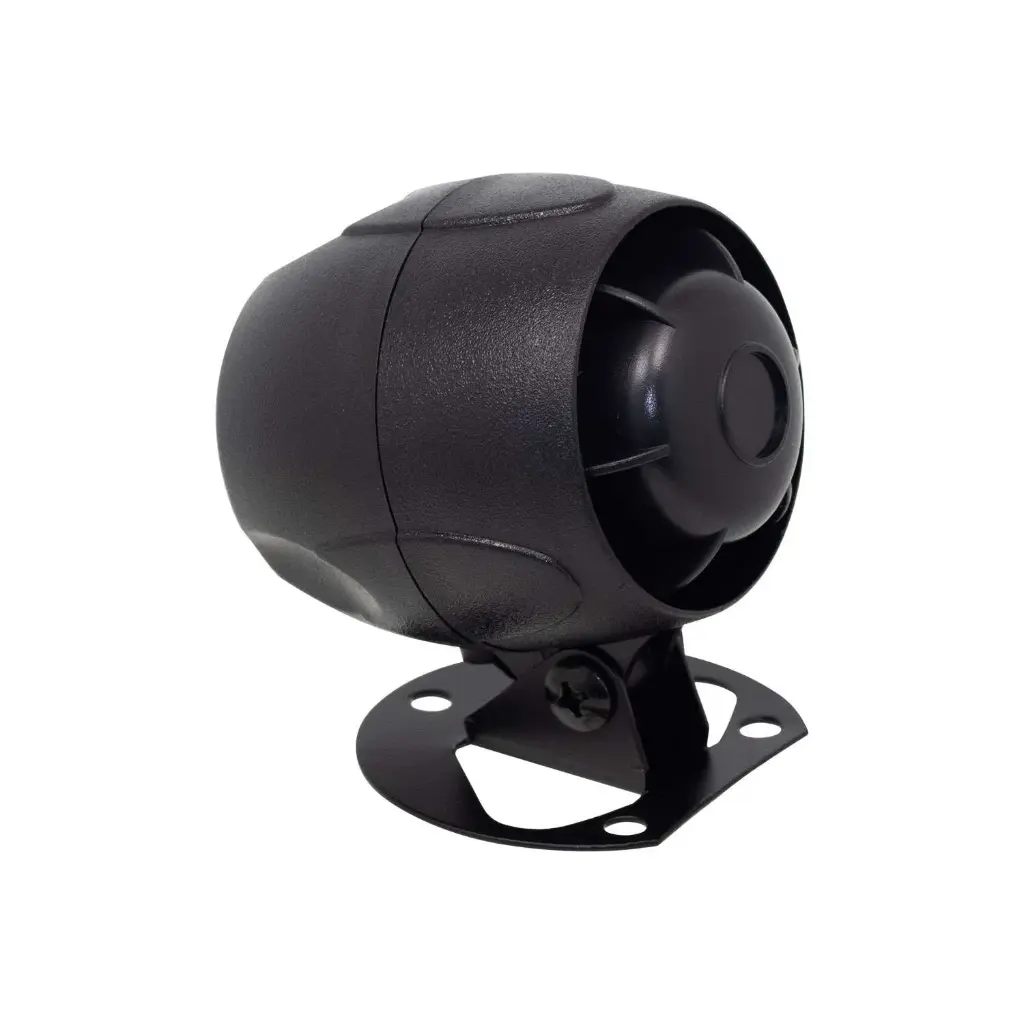 Sirena Negra "Opalux" 6-12Vdc 6 Tonos 45Watts Profesional