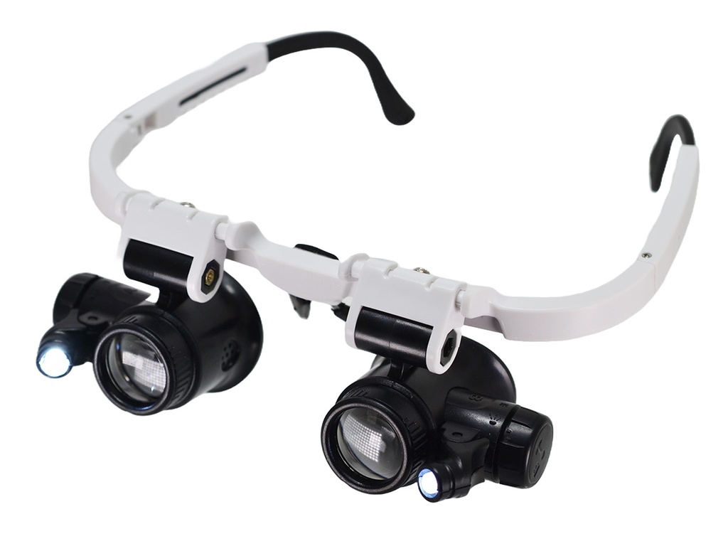 Lupa tipo Gafas Binoculares, Lupa de Manos Libres para Aumento 9892H-1