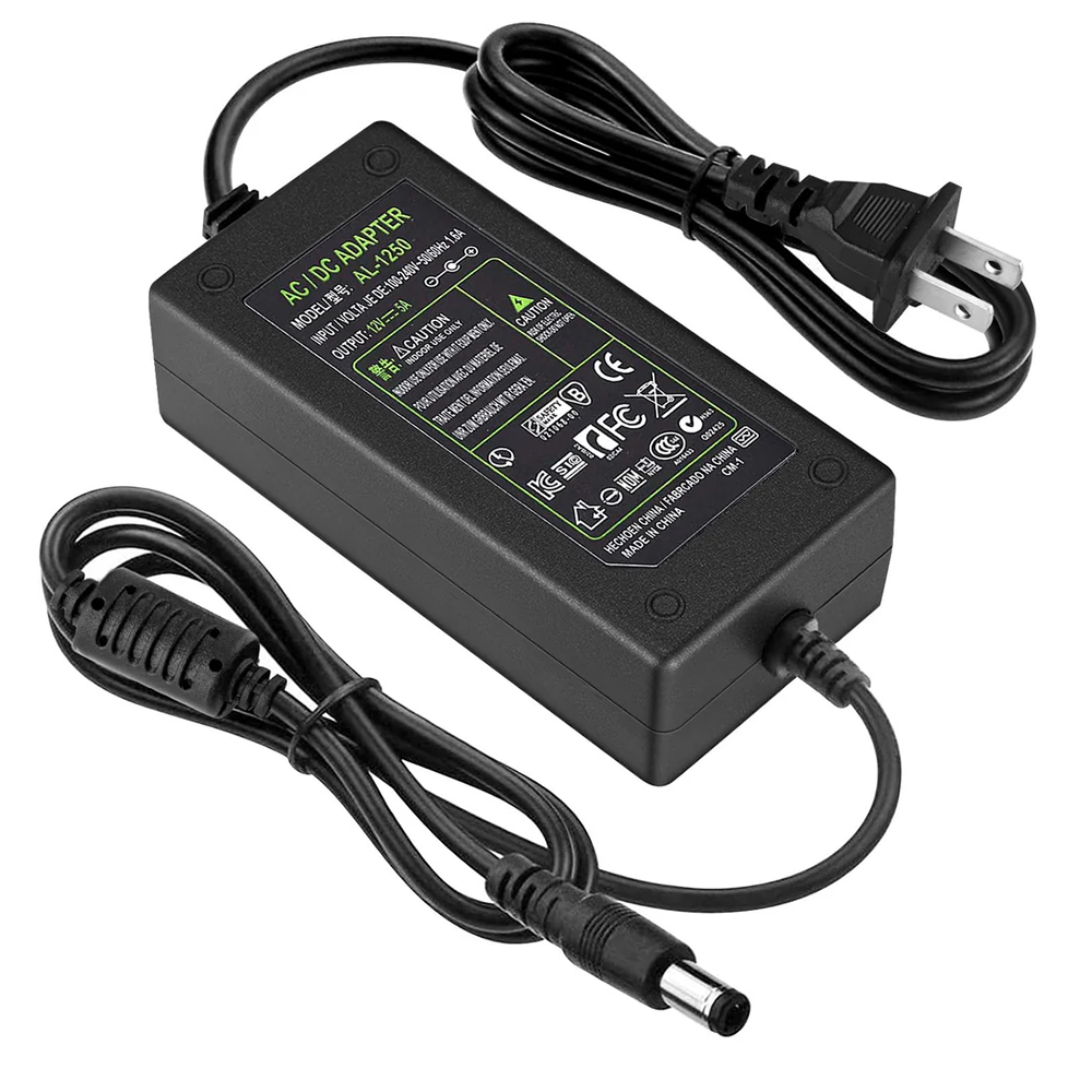 Fuente de Alimentación Switching 12V 5A AC/DC – Conector 5.5×2.1 mm con Indicador DEL