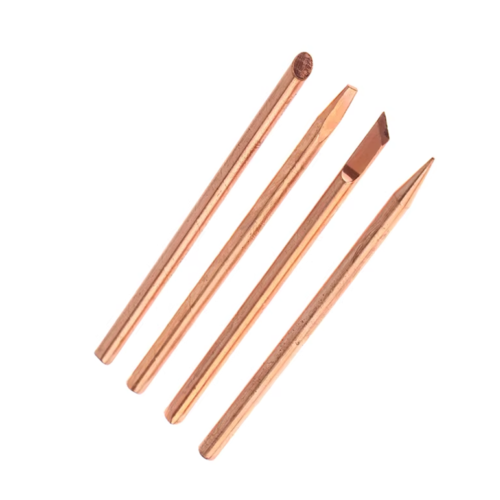 Juego de Puntas para Cautín 30W Cobre Tipo B C D K de Cobre 4 Piezas  