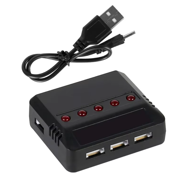 Cargador Múltiple 5 en 1 para Batería Lipo de 3.7 V, USB 