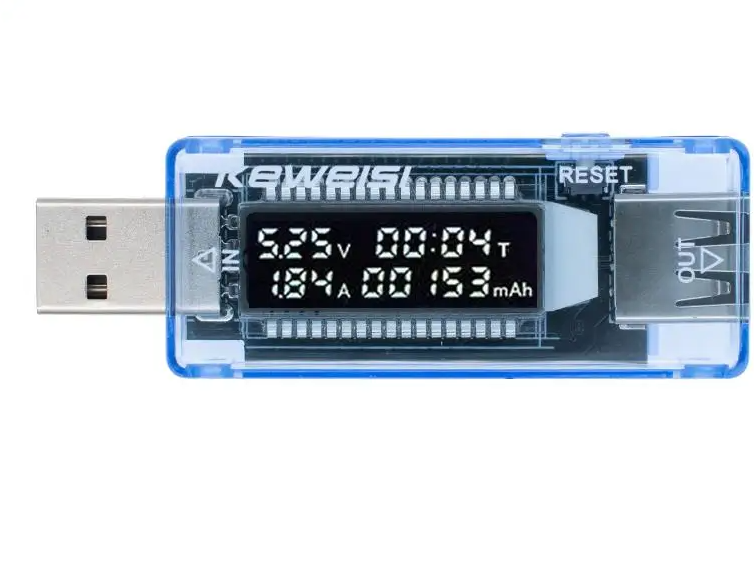 Tester, Medidor de Voltaje, Corriente, Probador de capacidad USB KEWEISI