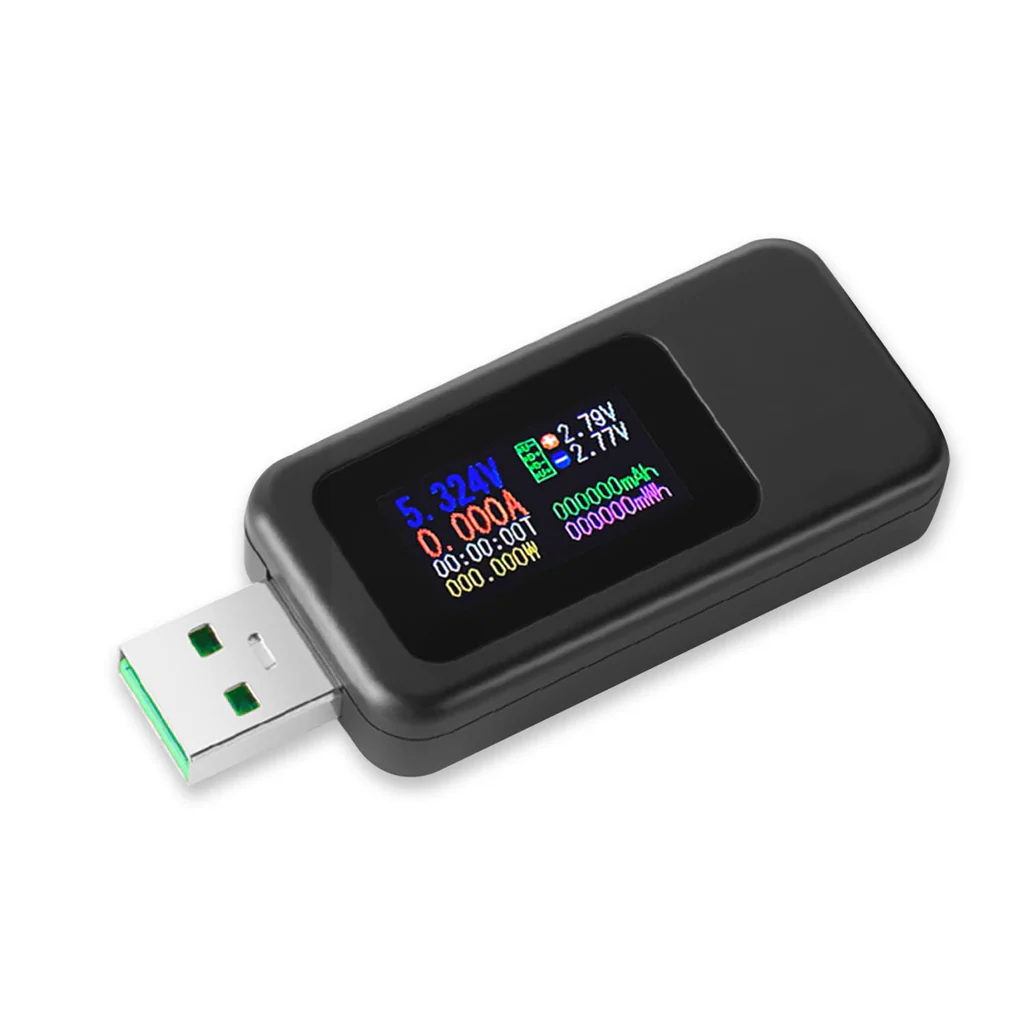 Tester Probador USB 10 en 1, Detector de Corriente, Voltaje Indicador de Carga