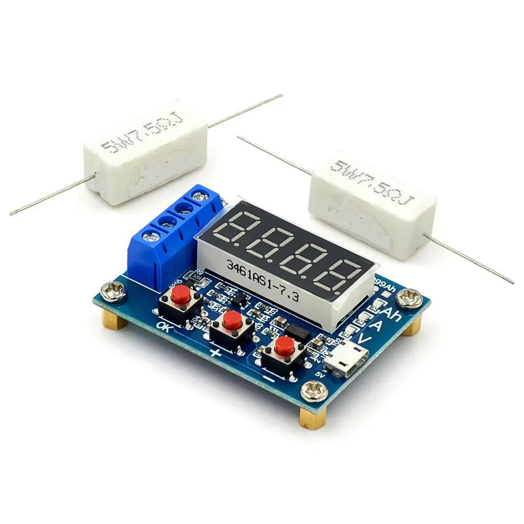 Probador de Capacidad de Batería de Litio 1,2V - 12V 18650 + Resistencia