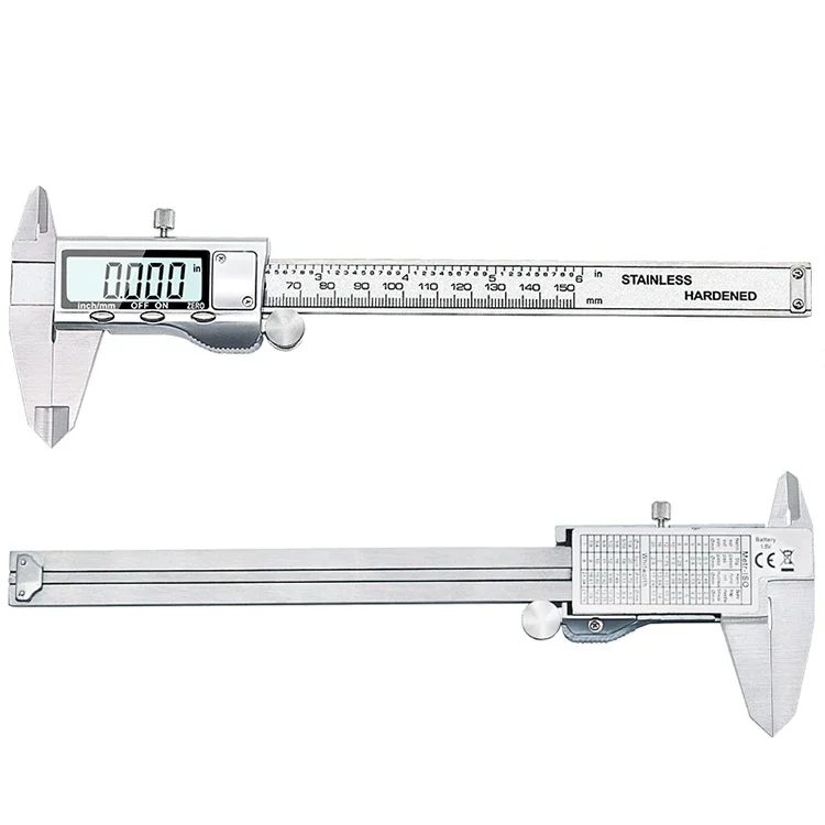 Calibrador Digital Vernier de 150 mm / 6" en Acero Inoxidable – Alta Precisión Franko