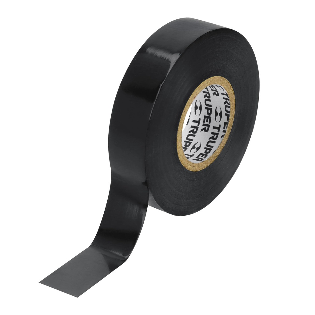 Cinta Aislante de 18 mt x 19 mm, Negra, Truper 12500
