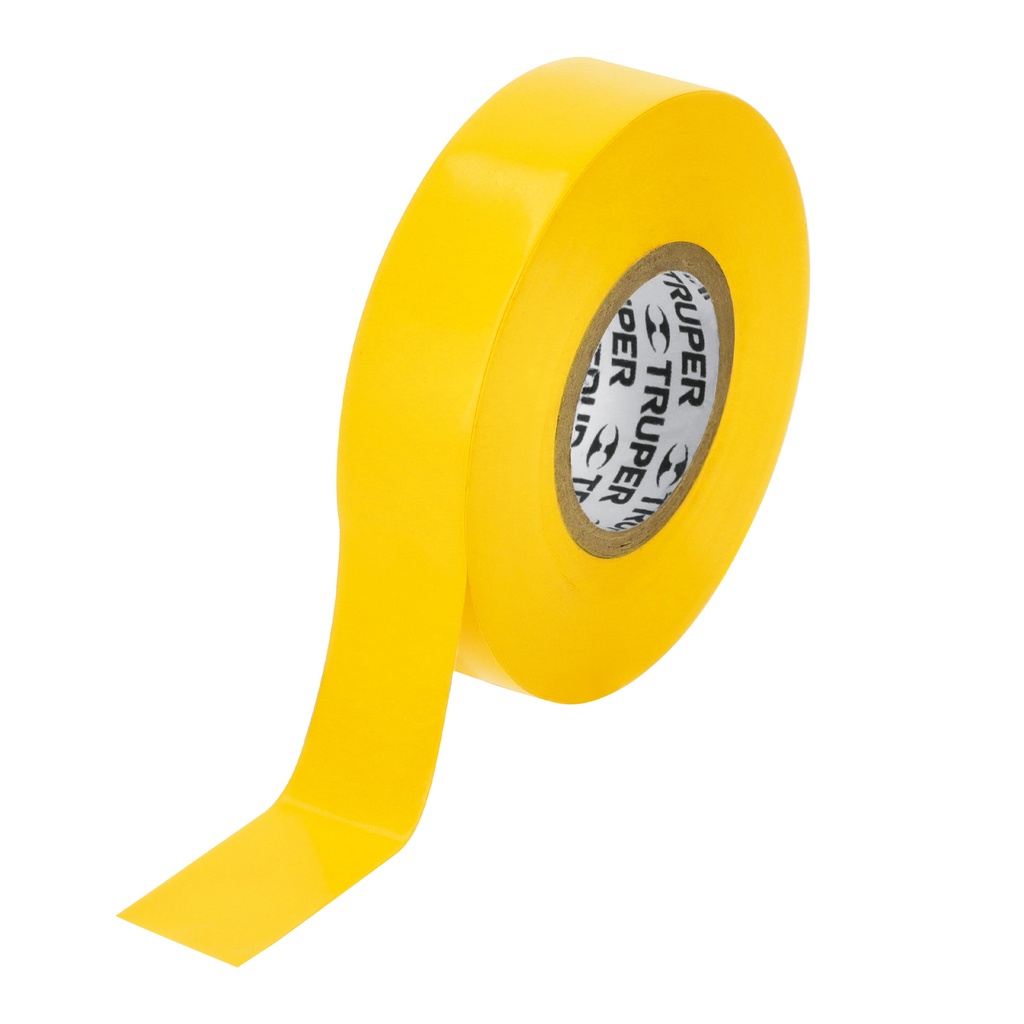 Cinta Aislante de 18 mt x 19 mm, Amarillo, Truper 12503