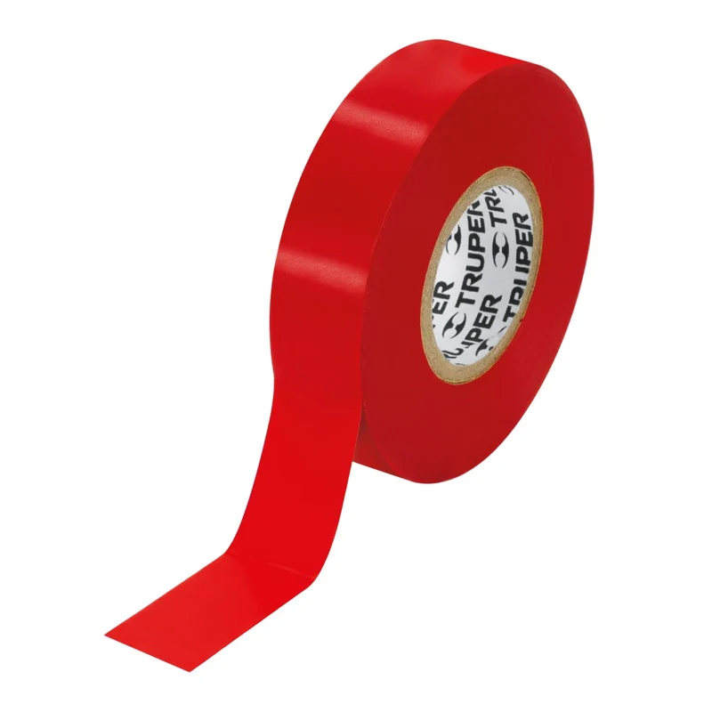 Cinta Aislante de 18 mt x 19 mm, Roja, Truper 12504