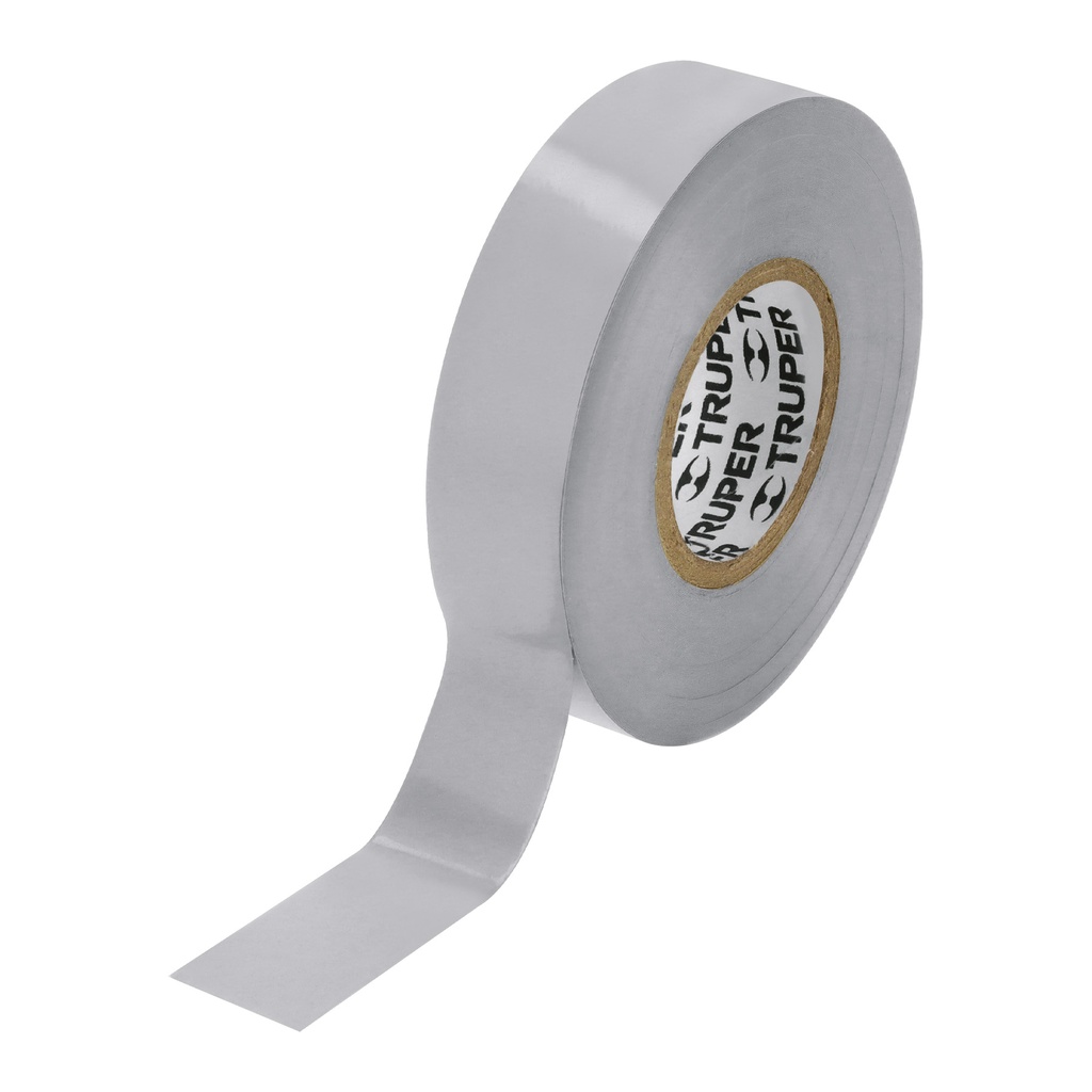 Cinta Aislante de 18 mt x 19 mm, Gris, Truper 12507