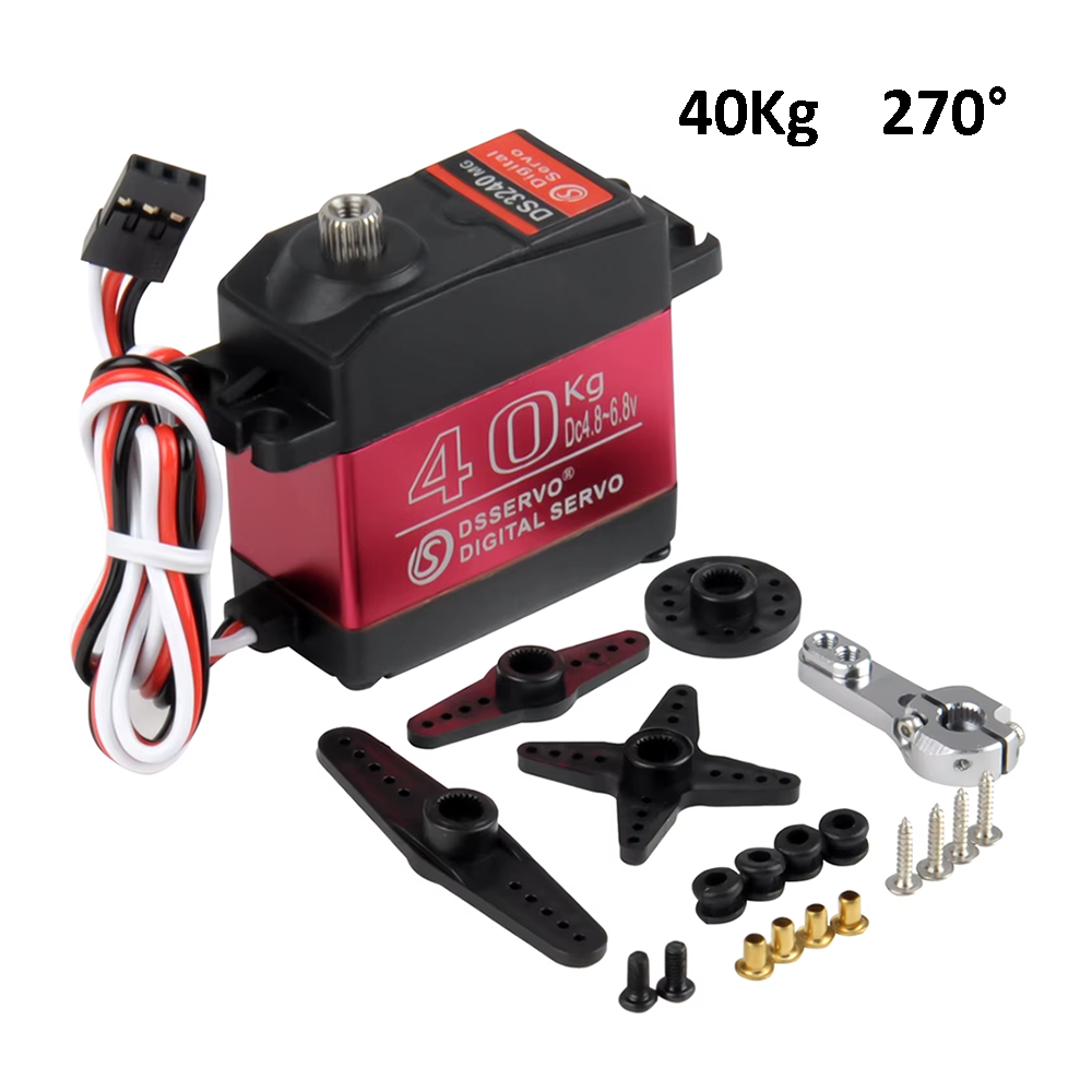 Servo Digital RC DS3240 40Kg, Resistente al Agua de 270 Grados, Engranaje Metálico  